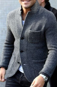 Lässige Herrenjacke mit Knöpfen