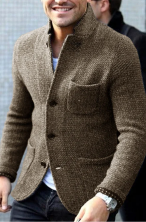 Lässige Herrenjacke mit Knöpfen