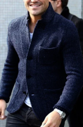 Lässige Herrenjacke mit Knöpfen