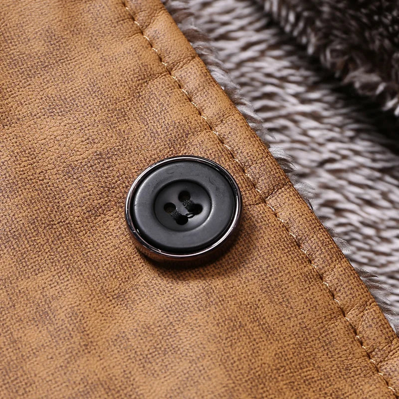 Lässige Herrenjacke mit Knöpfen