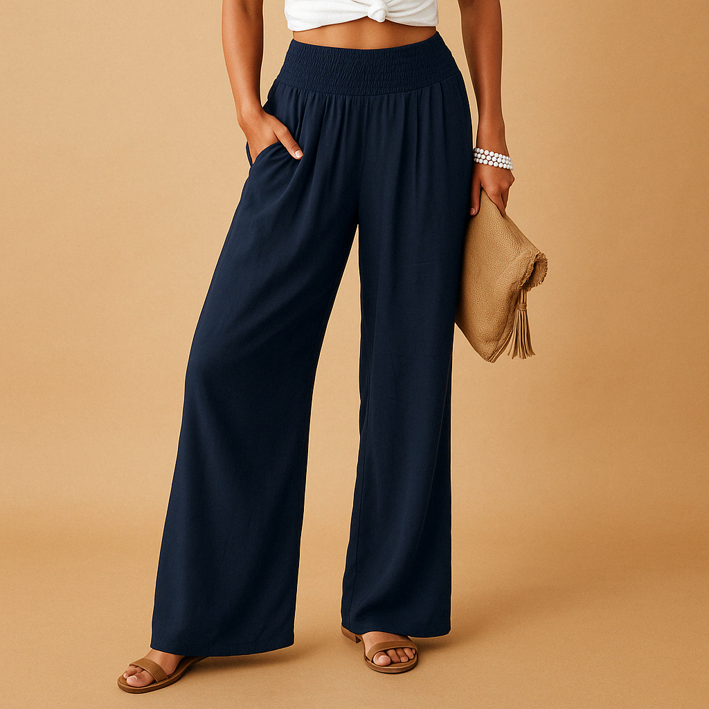 Lässige Hose mit weitem Bein