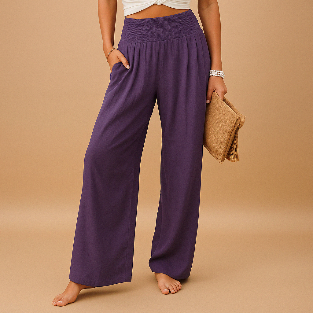 Lässige Hose mit weitem Bein