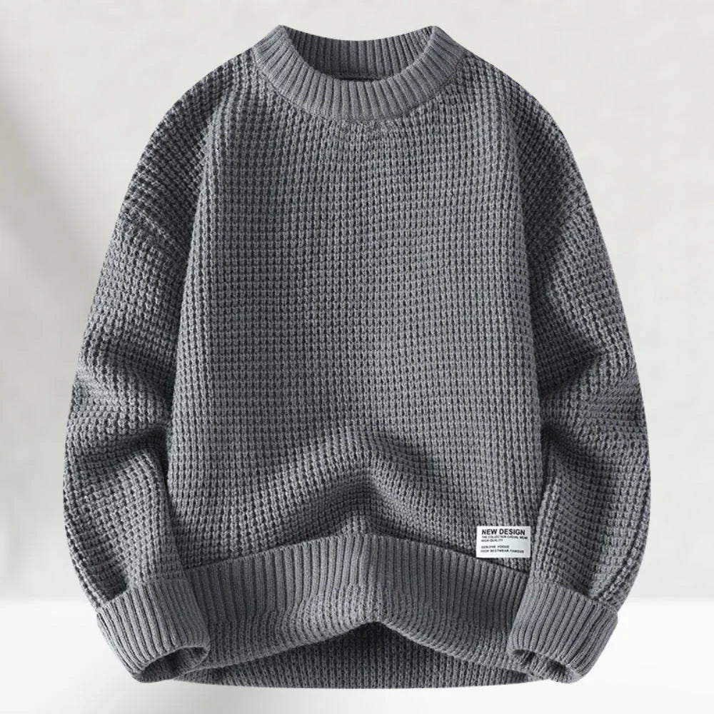 Lässiger Herren-Pullover mit Rundhalsausschnitt