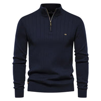 Lässiger Herren-Strickpullover mit Reißverschluss