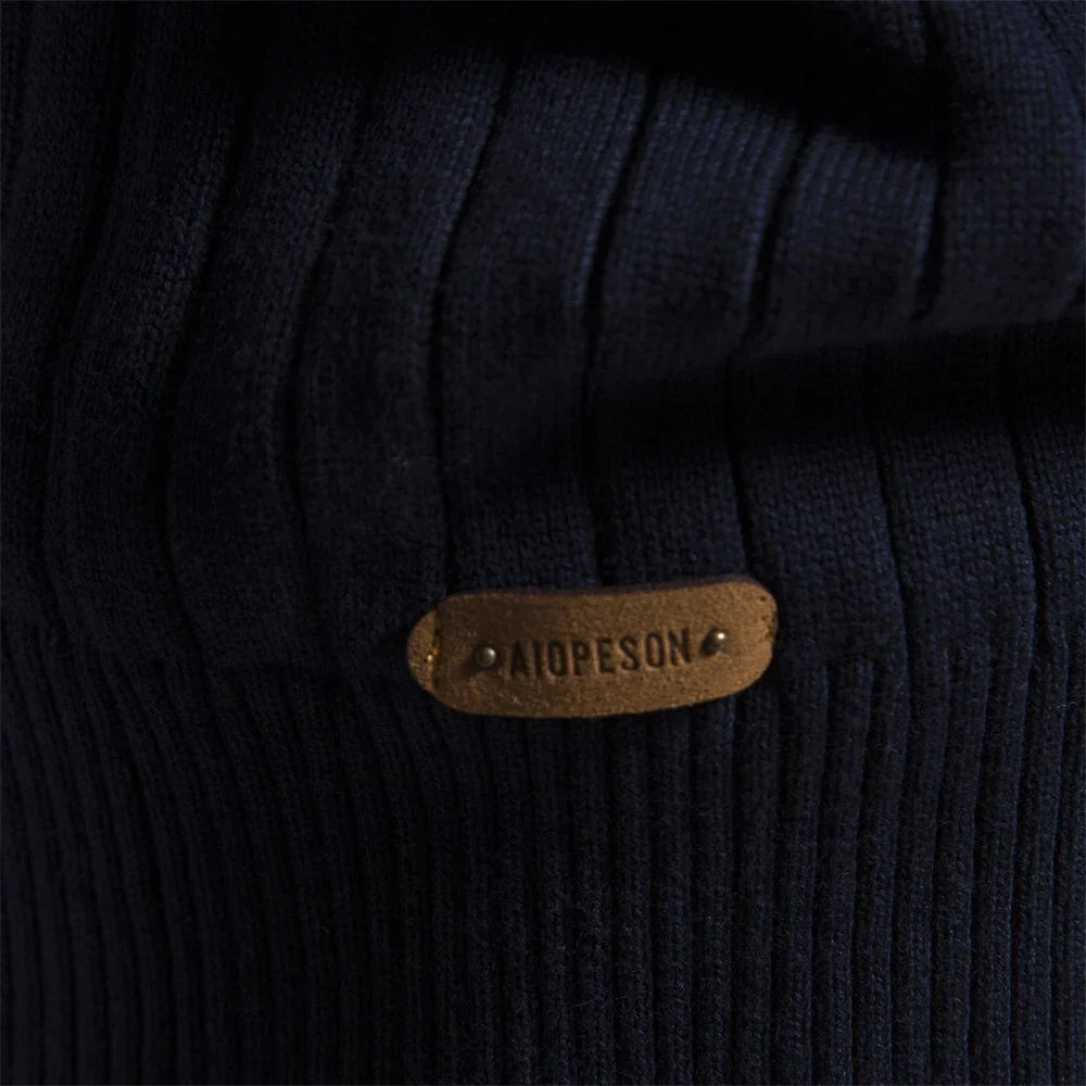 Lässiger Herren-Strickpullover mit Reißverschluss