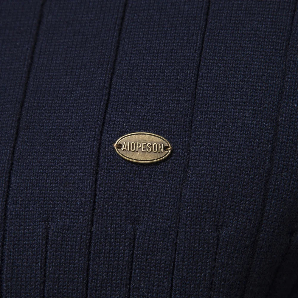 Lässiger Herren-Strickpullover mit Reißverschluss