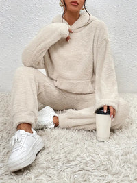 Lässiges langärmliges Hoodie-Set für Damen