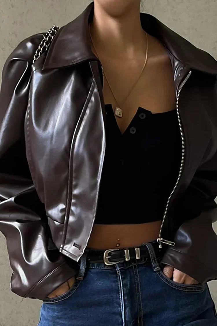 Kurze Damen-Jacke mit Reißverschluss
