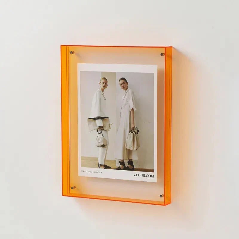 Lebendiger Acryl-Displayrahmen – Moderner farbenfroher Fotohalter