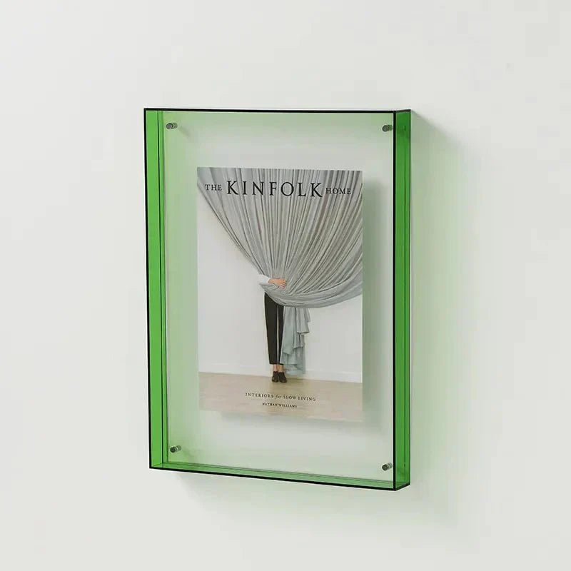 Lebendiger Acryl-Displayrahmen – Moderner farbenfroher Fotohalter