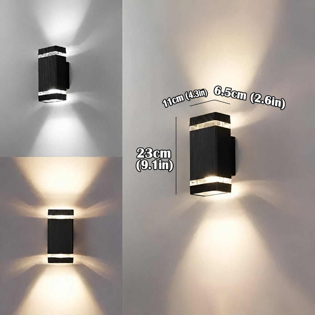 LED-Außenwandleuchte – modernes Up-and-Down-Licht, wetterfest