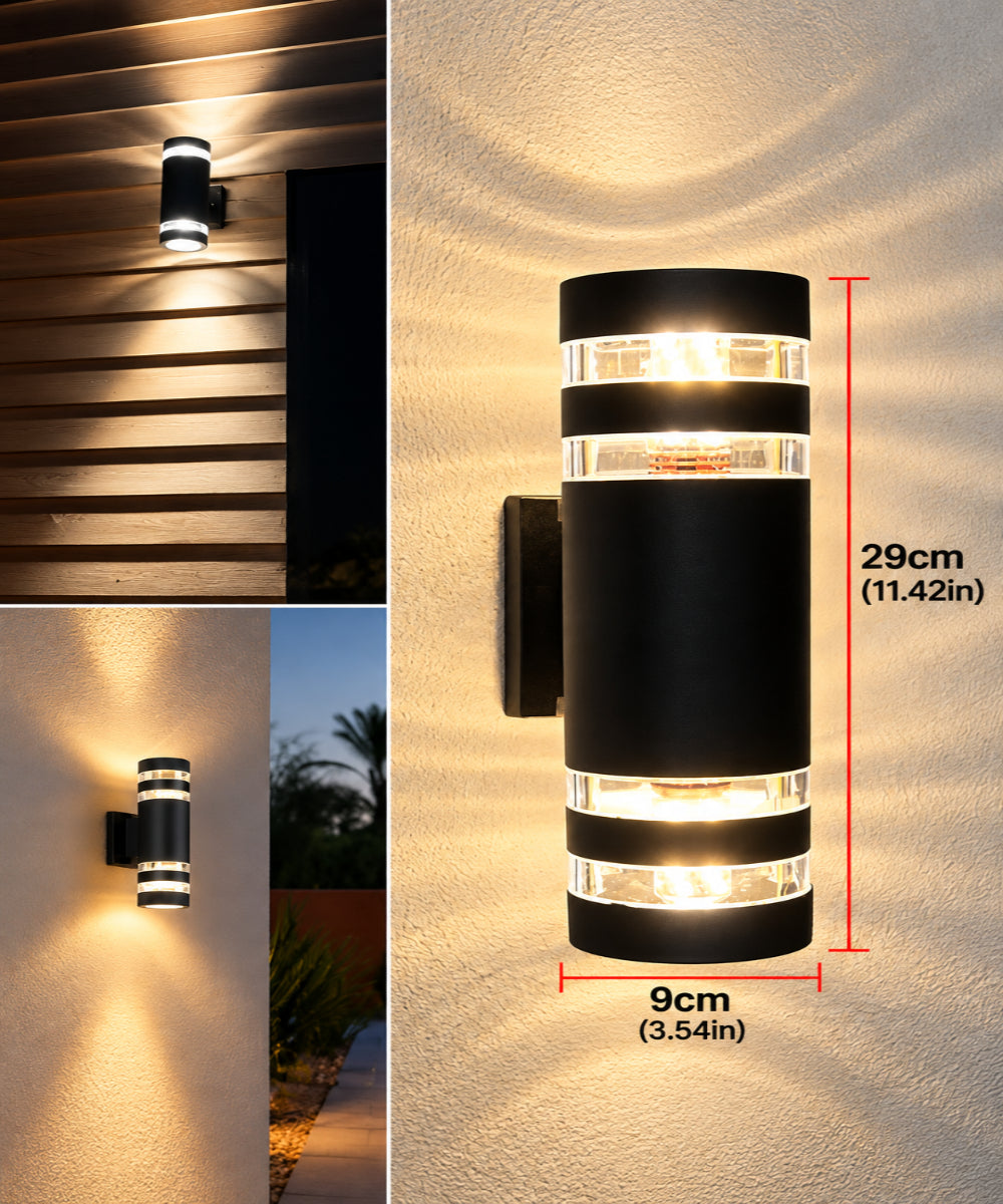 LED-Außenwandleuchte – modernes Up-and-Down-Licht, wetterfest