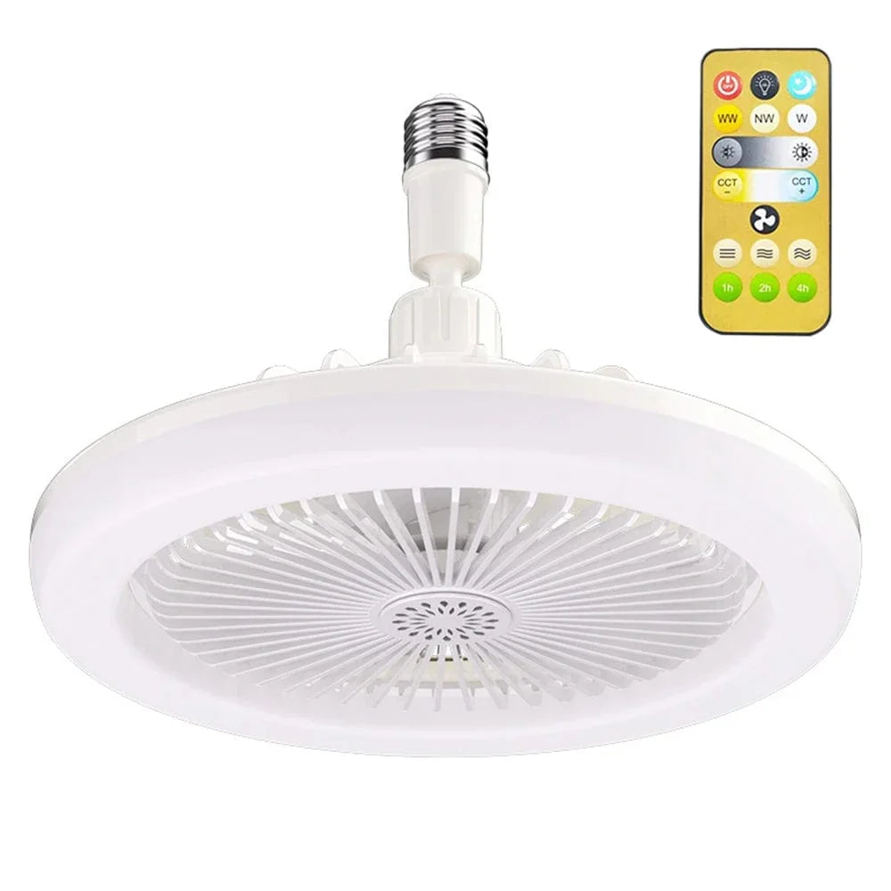 LED-Deckenventilator mit Lampe E27 für Wohnzimmer und Schlafzimmer