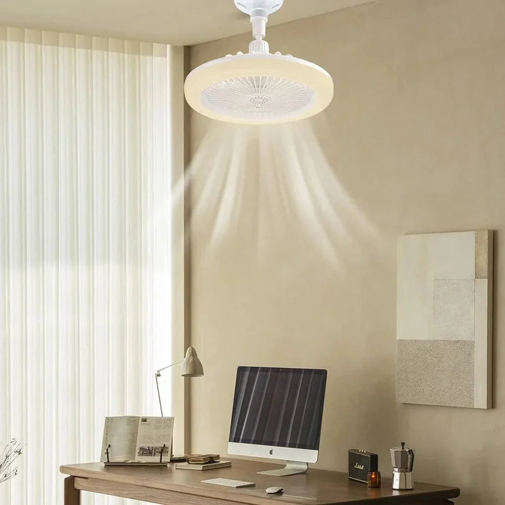 LED-Deckenventilator mit Lampe E27 für Wohnzimmer und Schlafzimmer