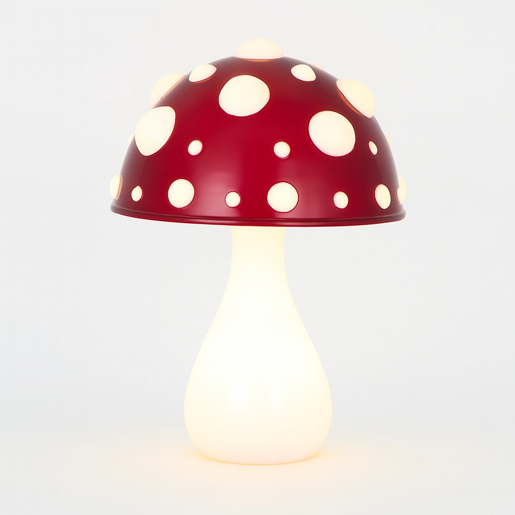 LED-Tischlampe im Pilzdesign mit warmweißem Licht