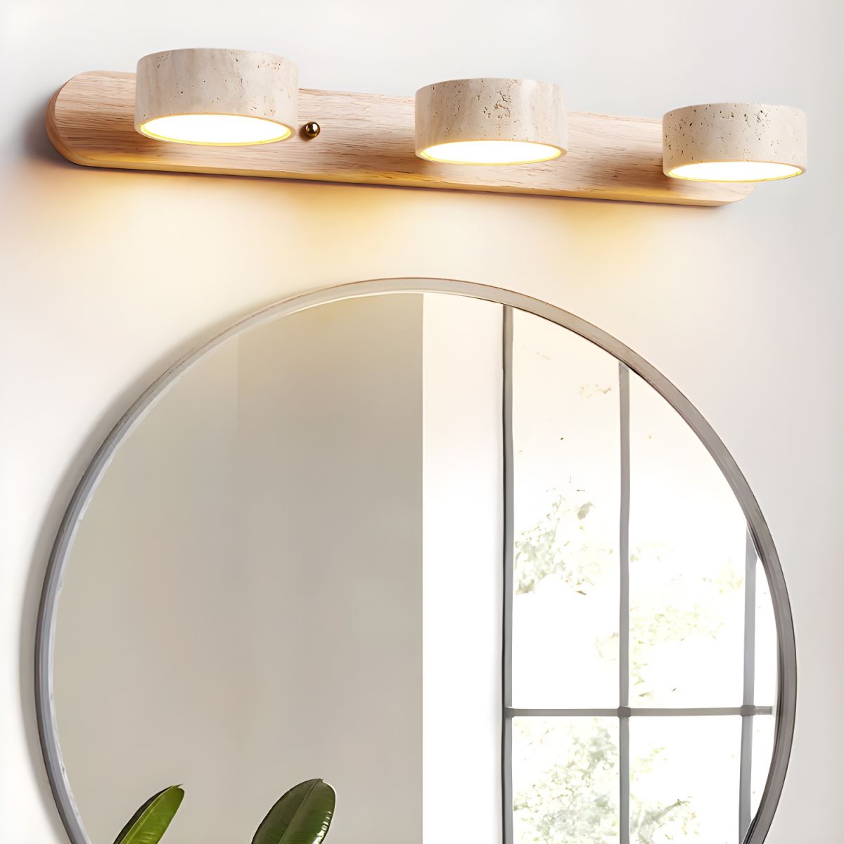 LED-Wandleuchte aus Travertin für architektonischen Luxus