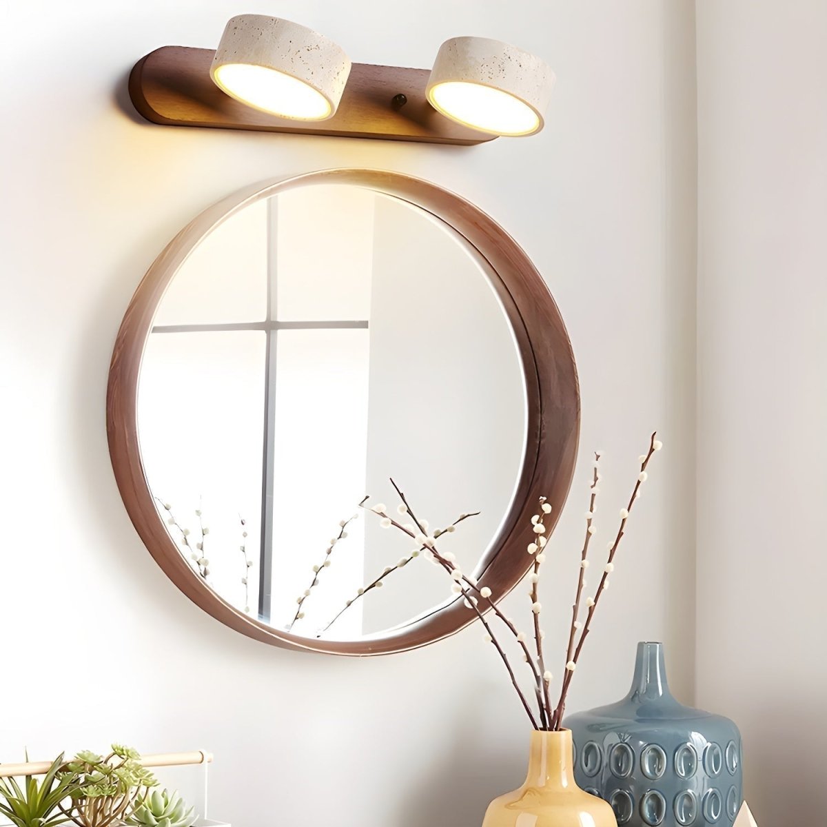 LED-Wandleuchte aus Travertin für architektonischen Luxus