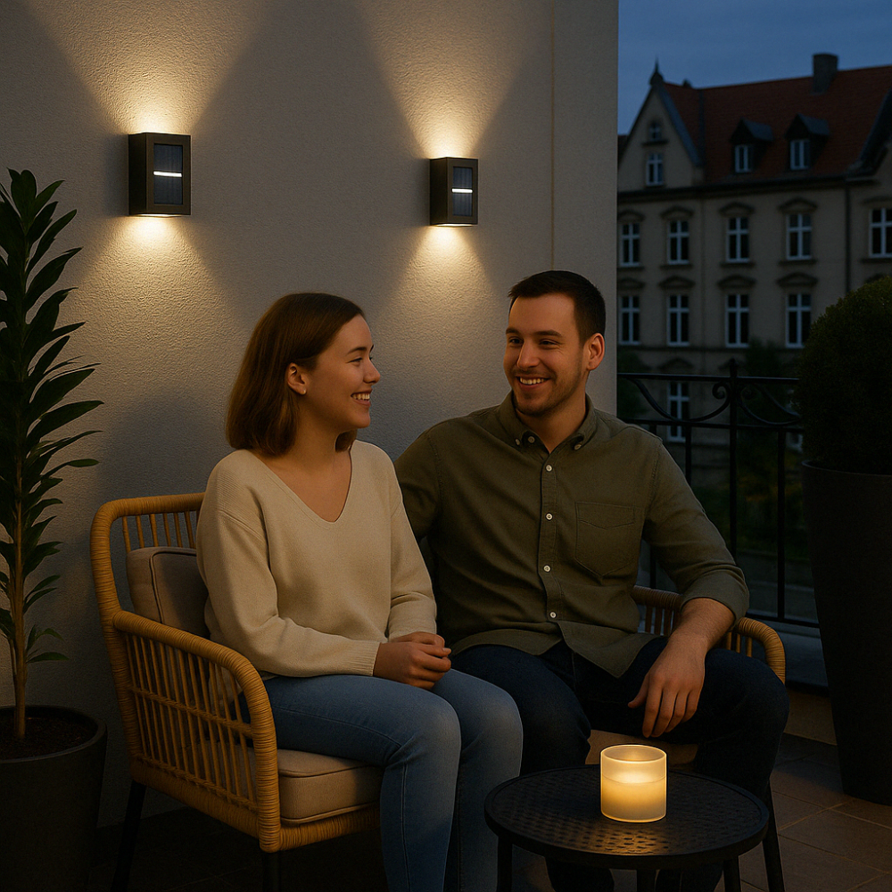 LED-Wandleuchten – Solarbetrieben und wetterfest
