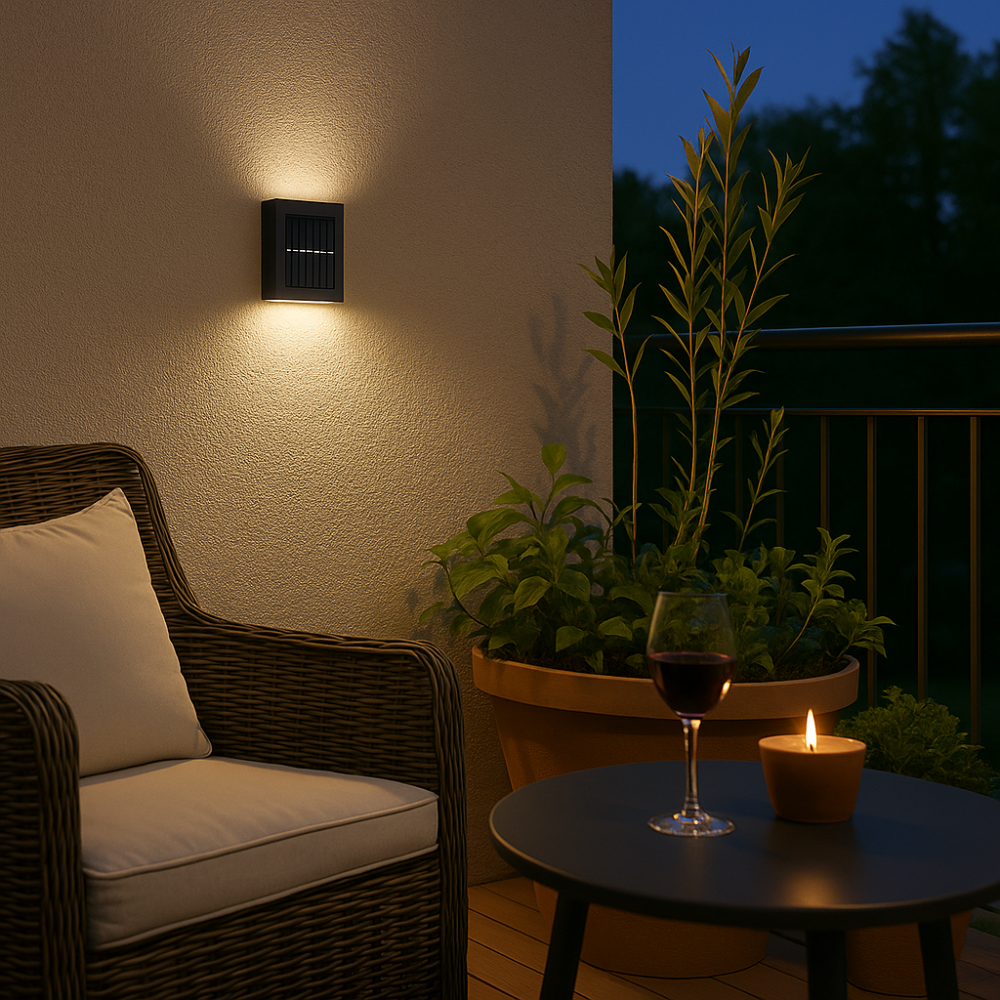 LED-Wandleuchten – Solarbetrieben und wetterfest