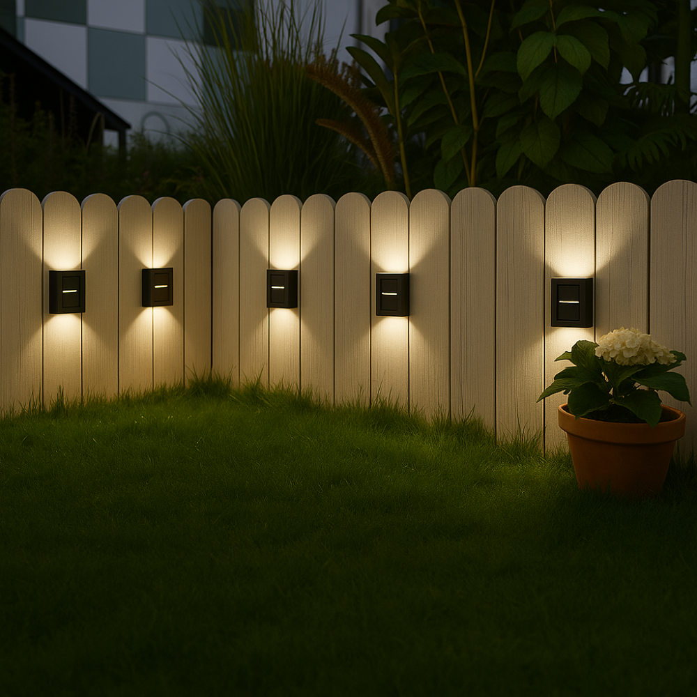 LED-Wandleuchten – Solarbetrieben und wetterfest
