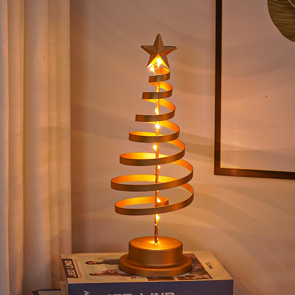 LED-Weihnachtsbaum im Spiraldesign mit Stern