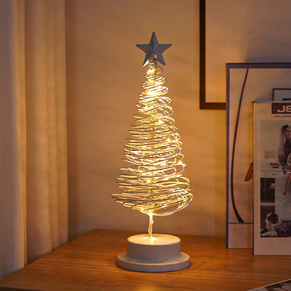 LED-Weihnachtsbaum im Spiraldesign mit Stern