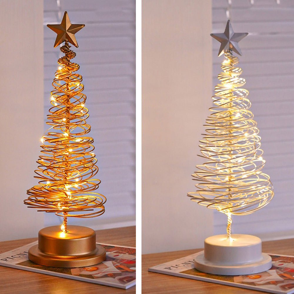 LED-Weihnachtsbaum im Spiraldesign mit Stern