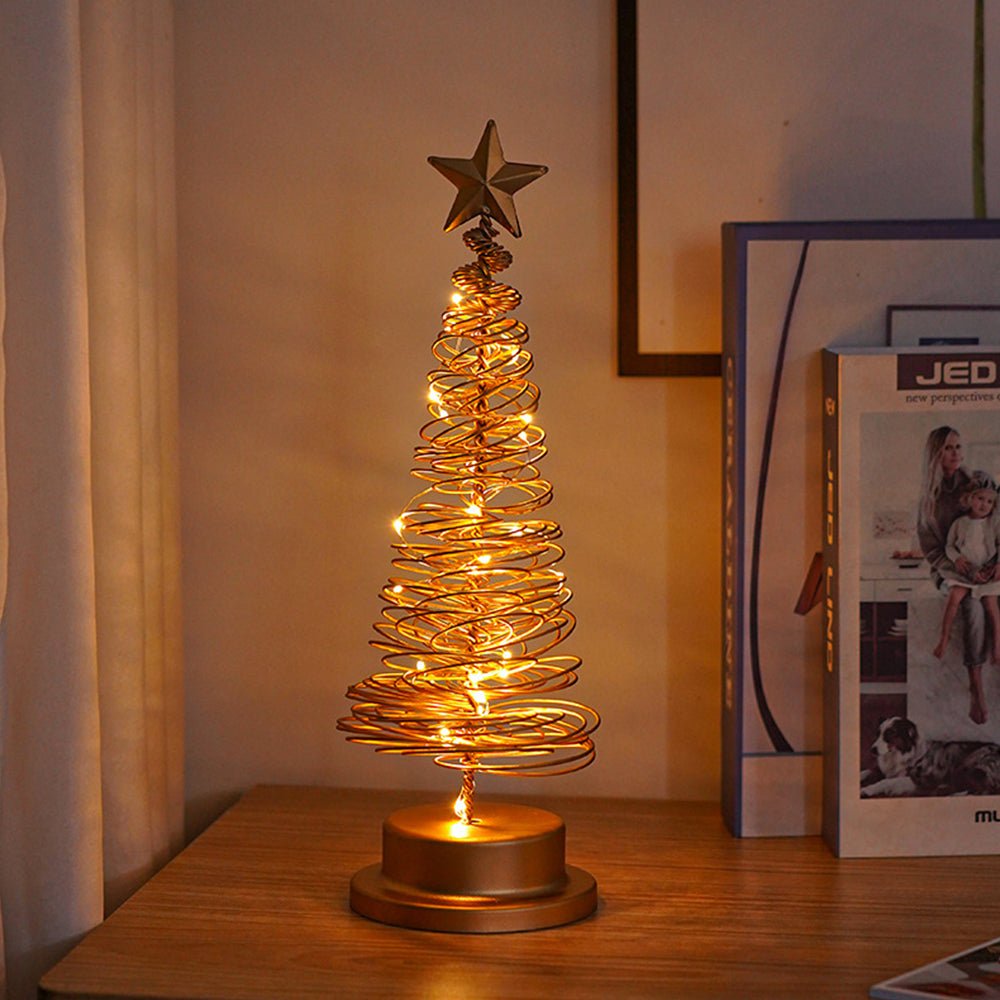 LED-Weihnachtsbaum im Spiraldesign mit Stern