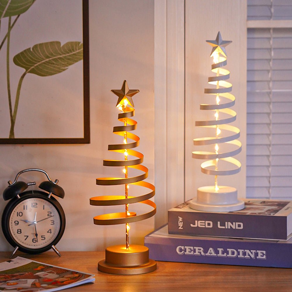 LED-Weihnachtsbaum im Spiraldesign mit Stern