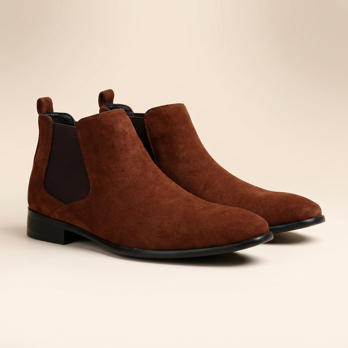 Leder-Chelsea-Boots für Herren | Zum Hineinschlüpfen | Bequeme Stiefeletten für den Alltag