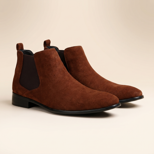 Leder-Chelsea-Boots für Herren | Zum Hineinschlüpfen | Bequeme Stiefeletten für den Alltag