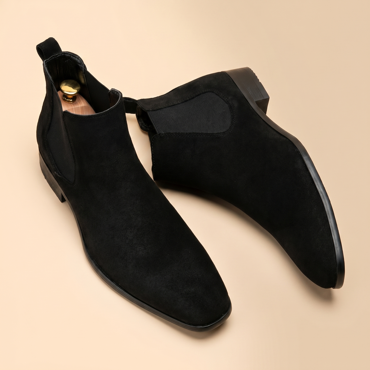Leder-Chelsea-Boots für Herren | Zum Hineinschlüpfen | Bequeme Stiefeletten für den Alltag