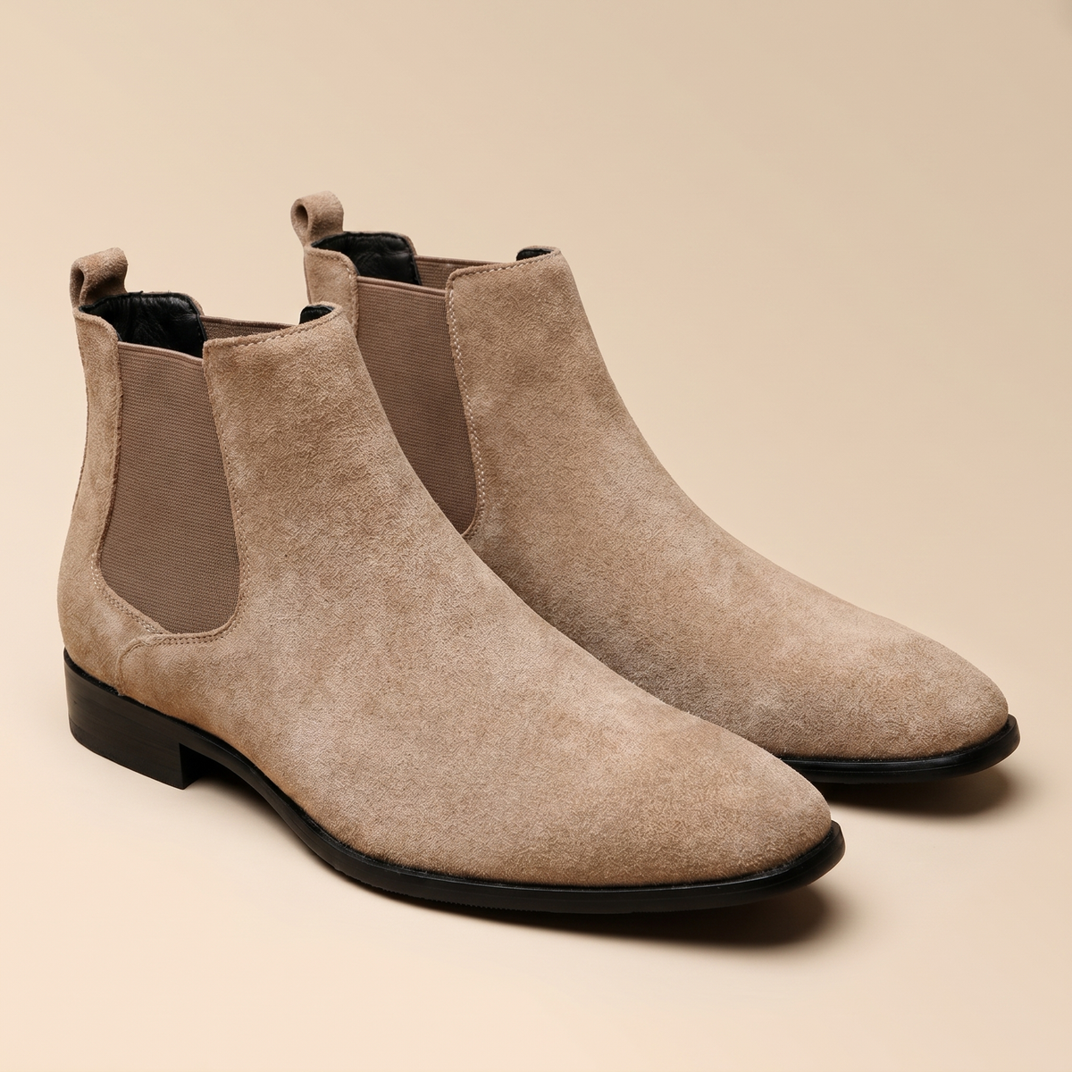 Leder-Chelsea-Boots für Herren | Zum Hineinschlüpfen | Bequeme Stiefeletten für den Alltag