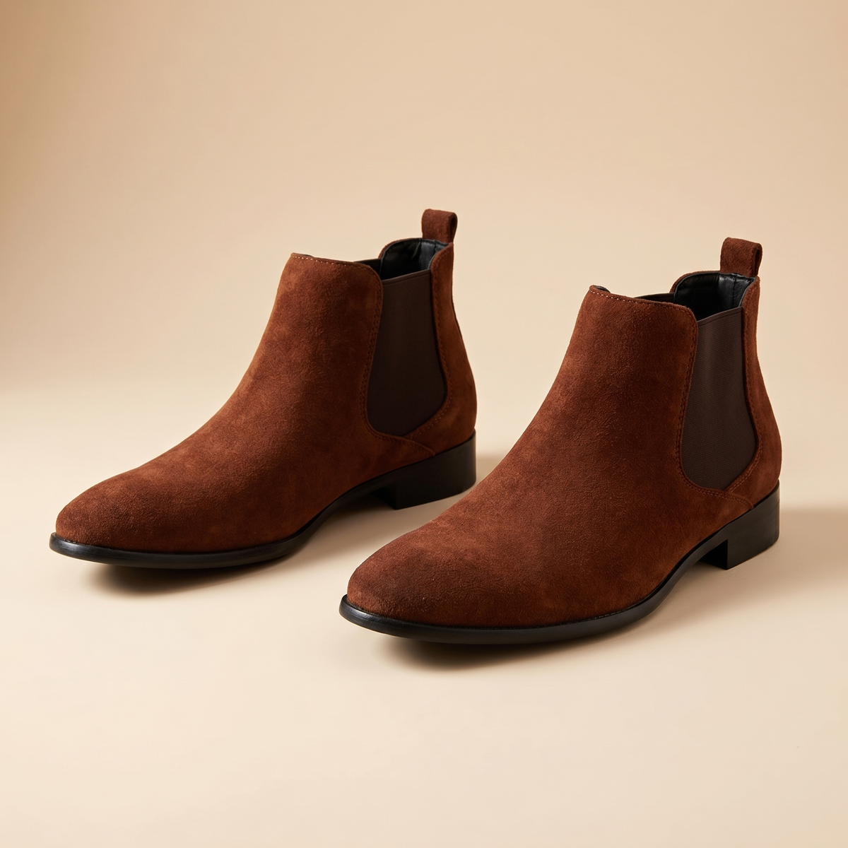 Leder-Chelsea-Boots für Herren | Zum Hineinschlüpfen | Bequeme Stiefeletten für den Alltag