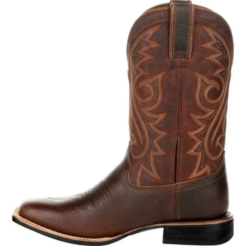 Leder-Cowboystiefel für Herren