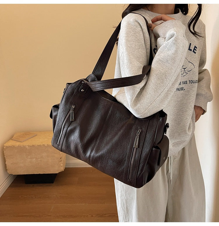 Leder-Einkaufstasche im zeitlosen Design | Valenza