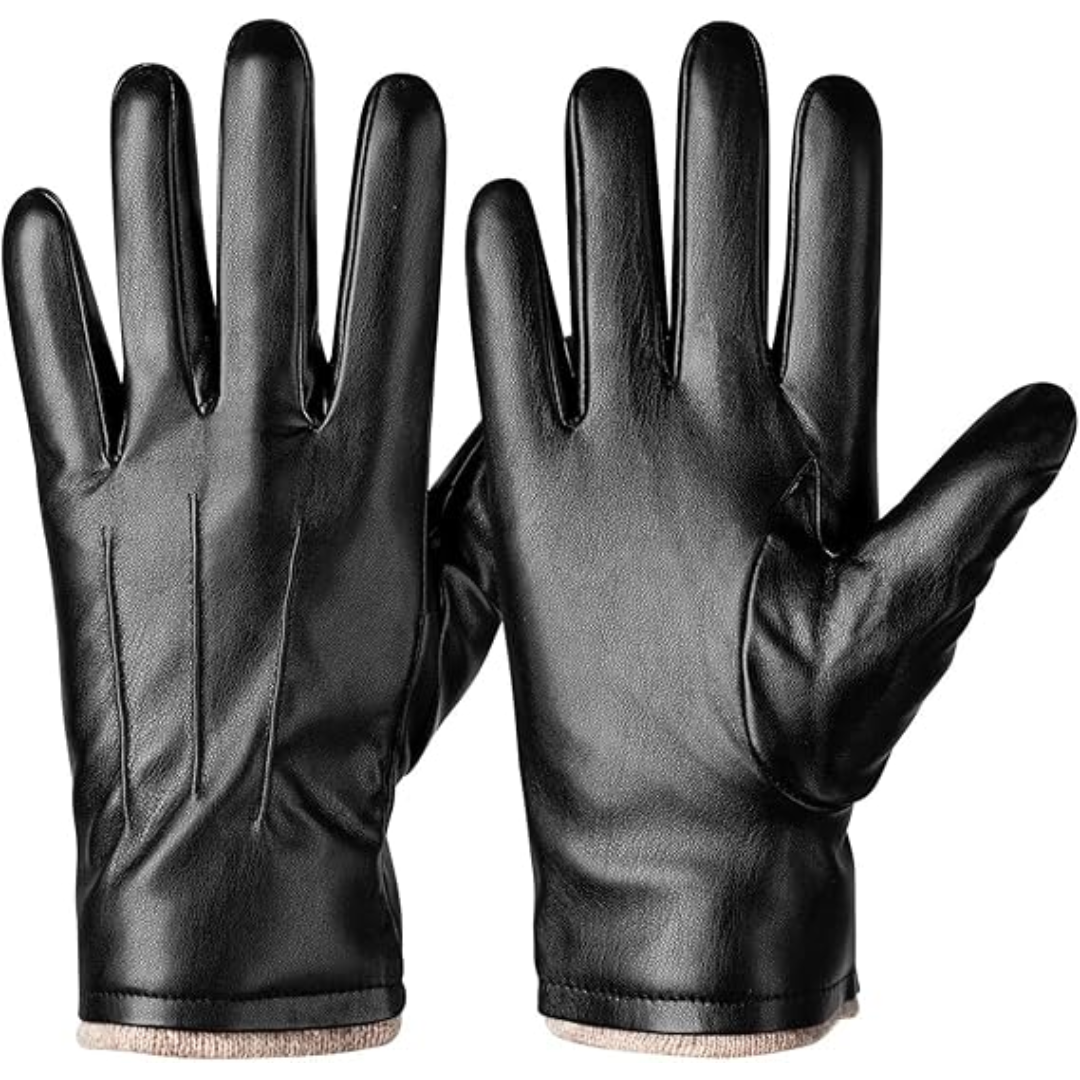 Leder-Touchscreen-Handschuhe für den Winter