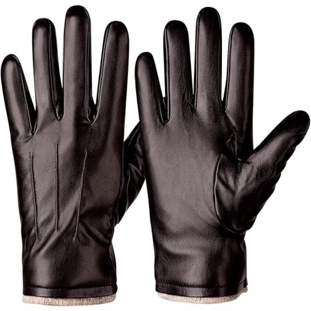 Leder-Touchscreen-Handschuhe für den Winter