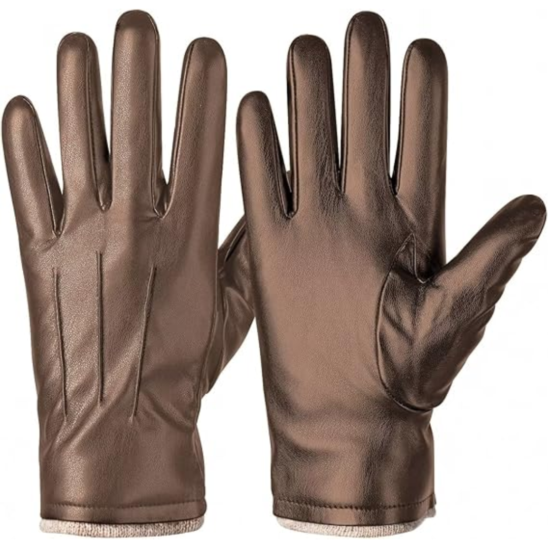 Leder-Touchscreen-Handschuhe für den Winter