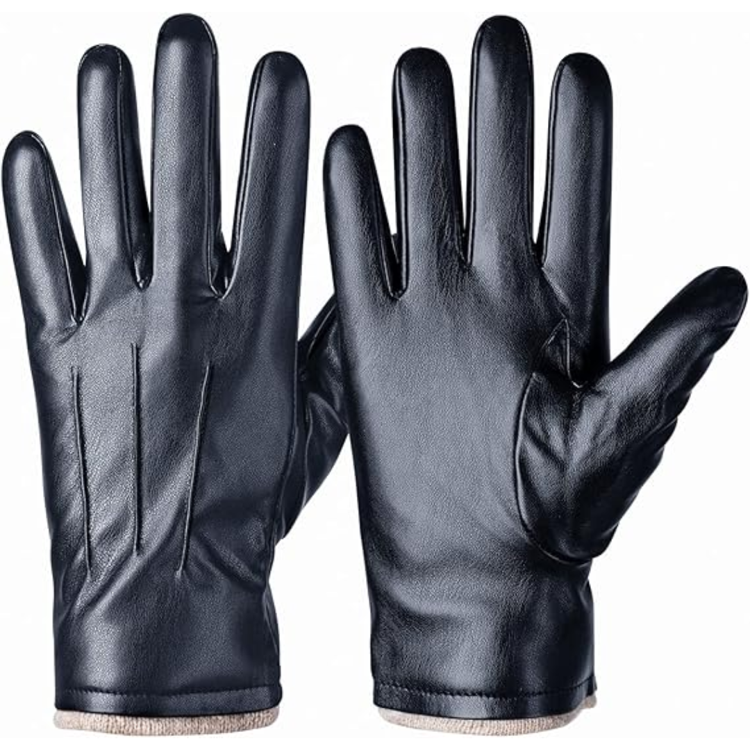 Leder-Touchscreen-Handschuhe für den Winter