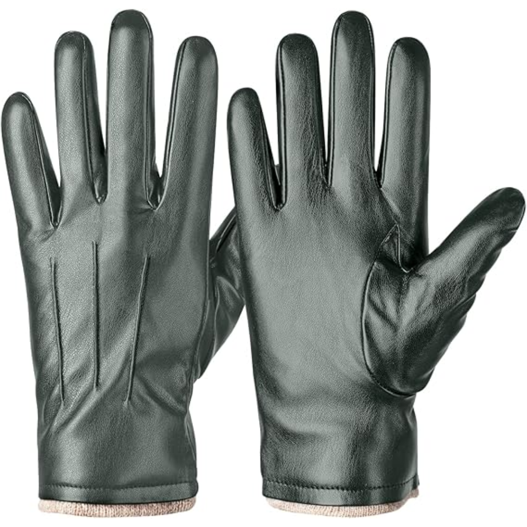 Leder-Touchscreen-Handschuhe für den Winter
