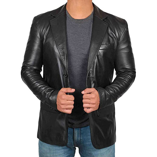 Lederblazerjacke für Herren