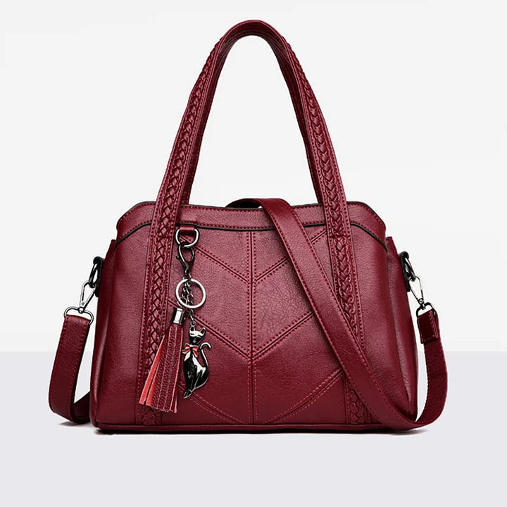 Lederhandtasche mit großem Fassungsvermögen