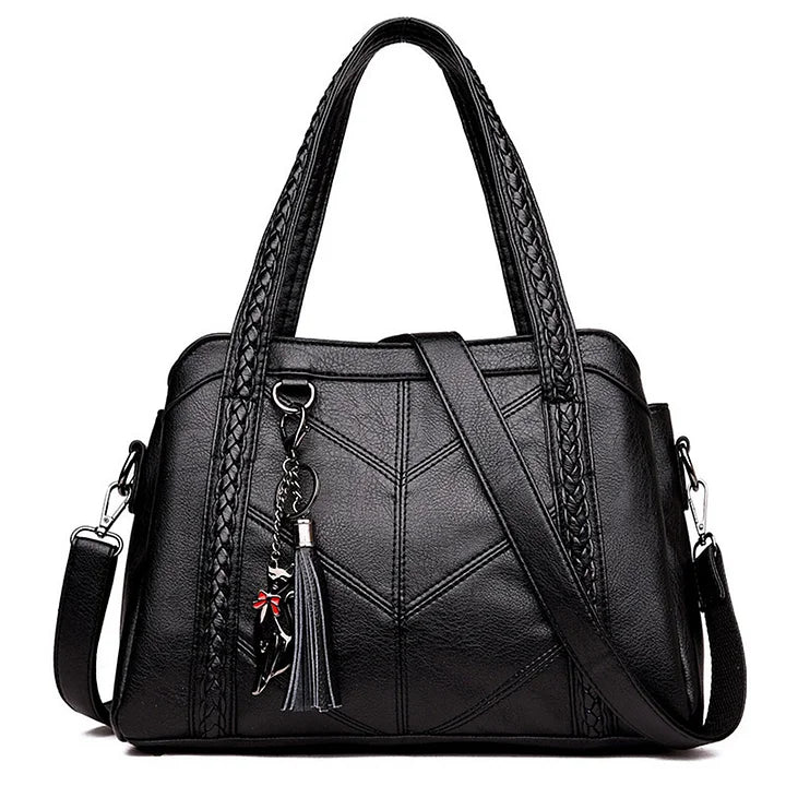 Lederhandtasche mit großem Fassungsvermögen
