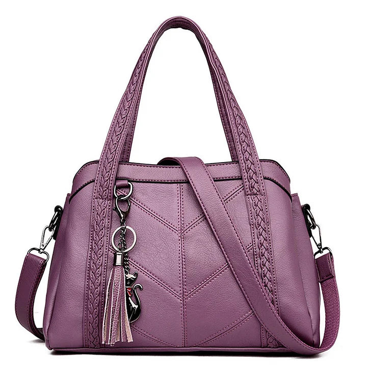Lederhandtasche mit großem Fassungsvermögen