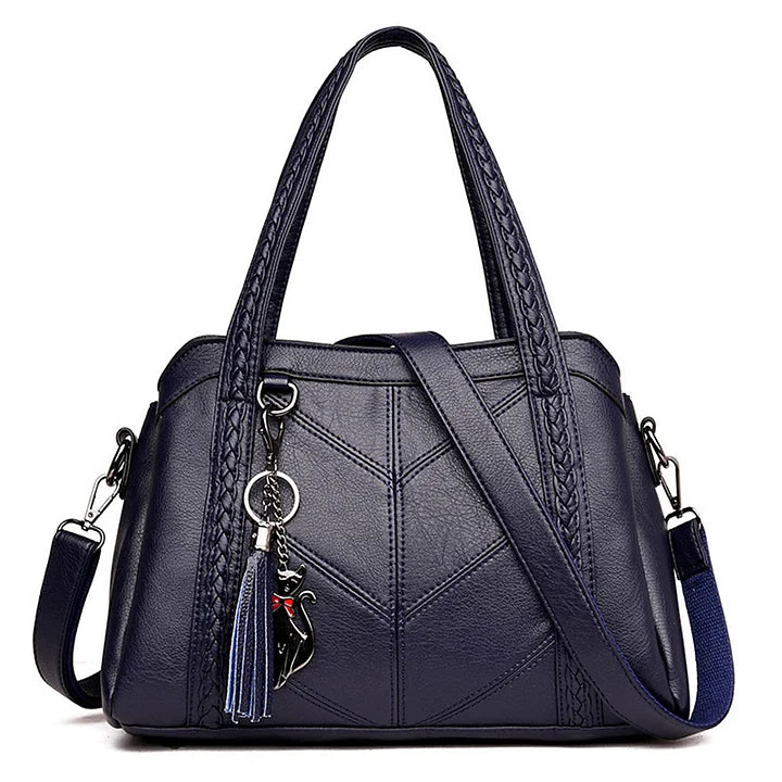 Lederhandtasche mit großem Fassungsvermögen