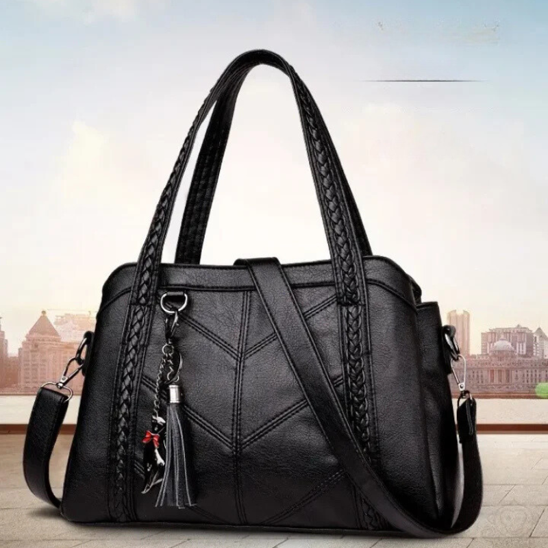 Lederhandtasche mit großem Fassungsvermögen