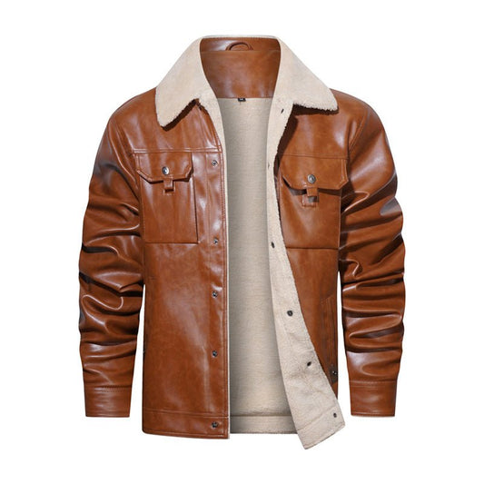Legere Herrenjacke mit Sherpa-Kragen