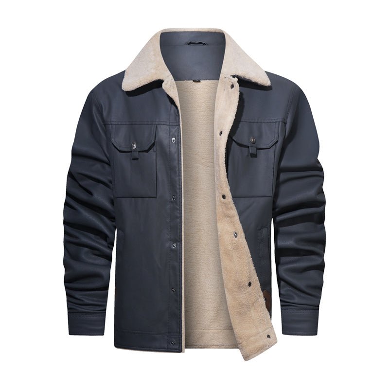 Legere Herrenjacke mit Sherpa-Kragen