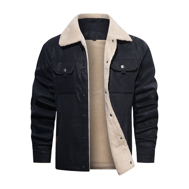 Legere Herrenjacke mit Sherpa-Kragen